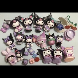 Cute Purple and Black Figurine Set